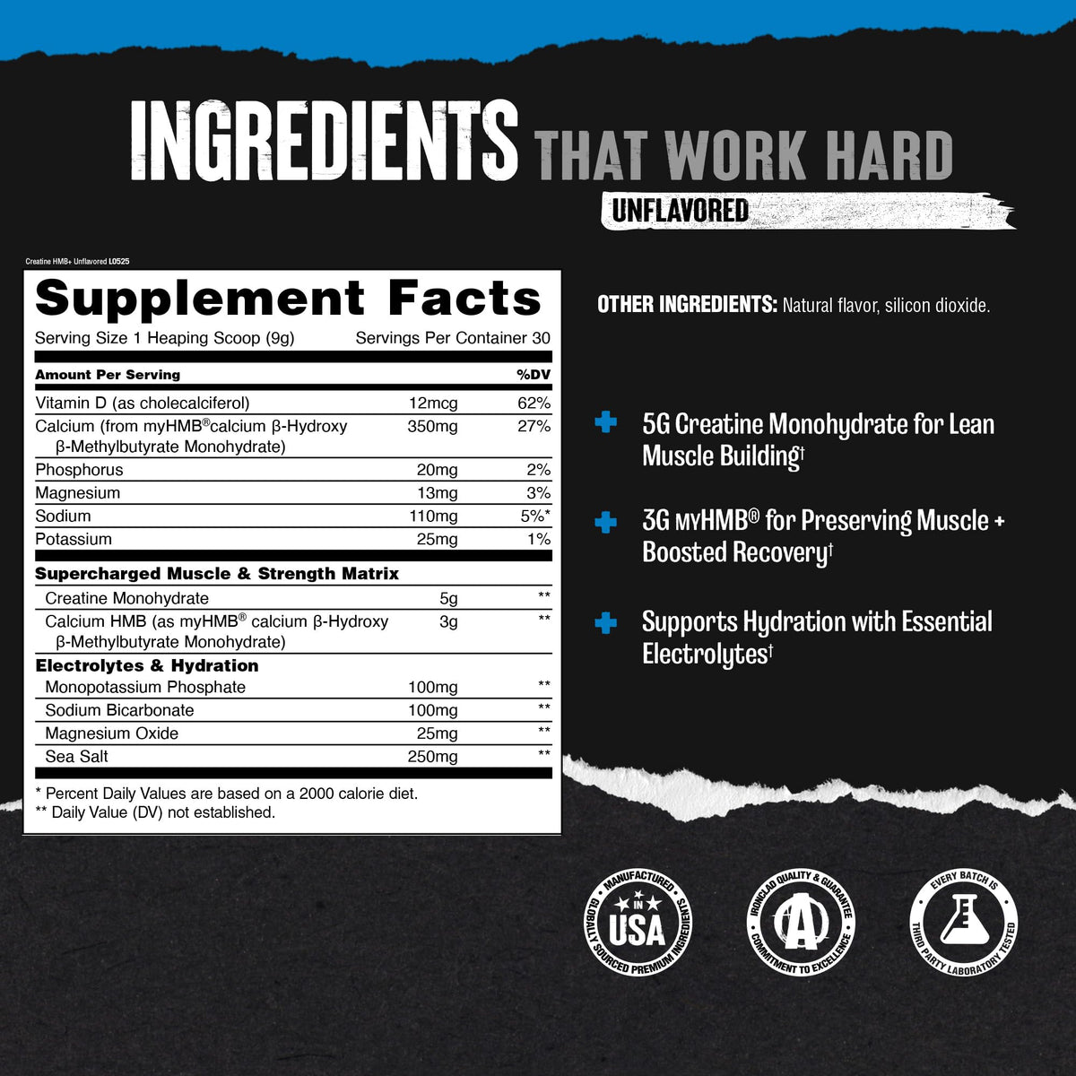 Animal Creatine Monohydrate HMB+ 340g emballage ouvert