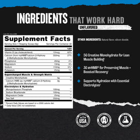 Animal Creatine Monohydrate HMB+ 340g emballage ouvert