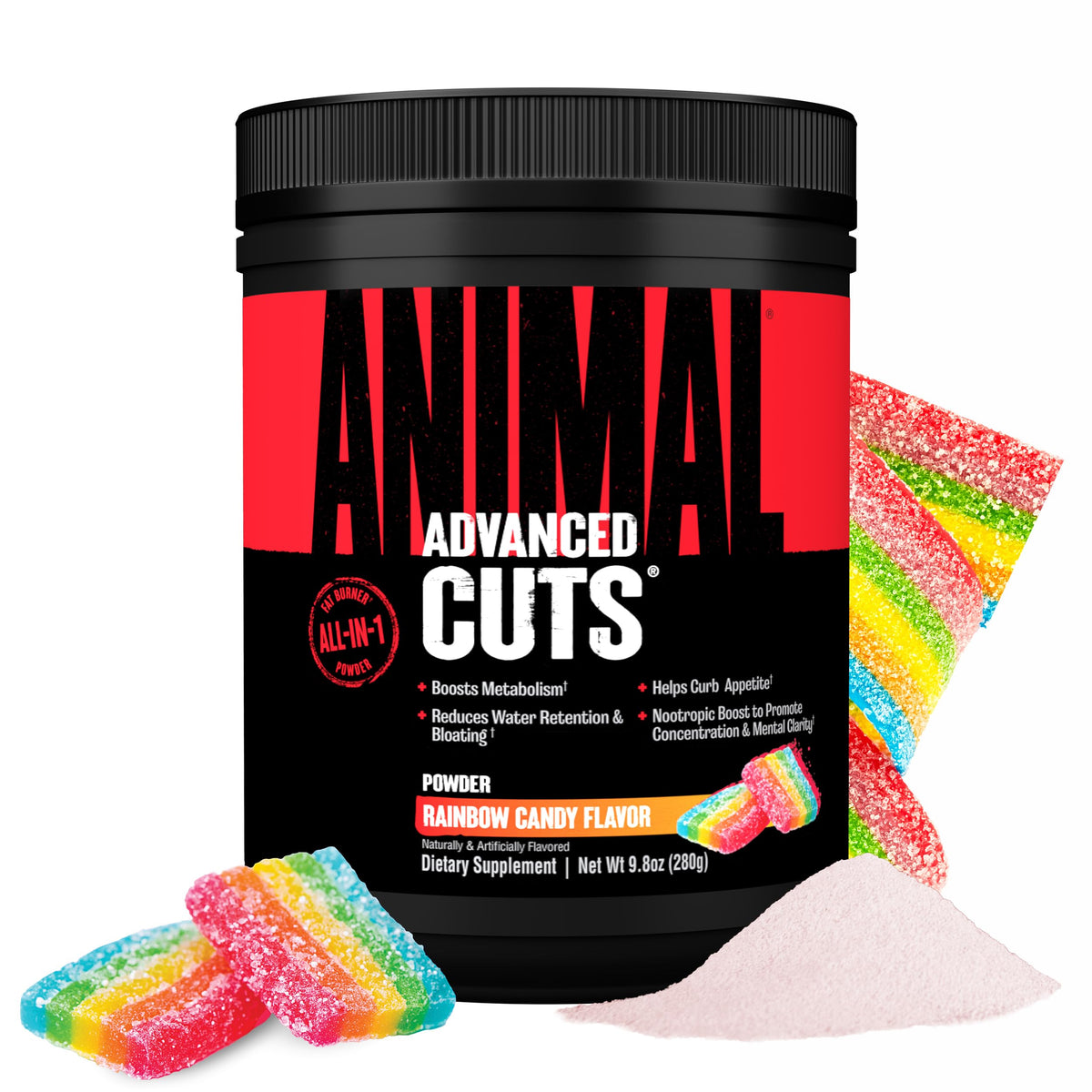 Animal Cuts Brûleur de Graisse Thermogénique Bonbon Arc-en-Ciel vue de face