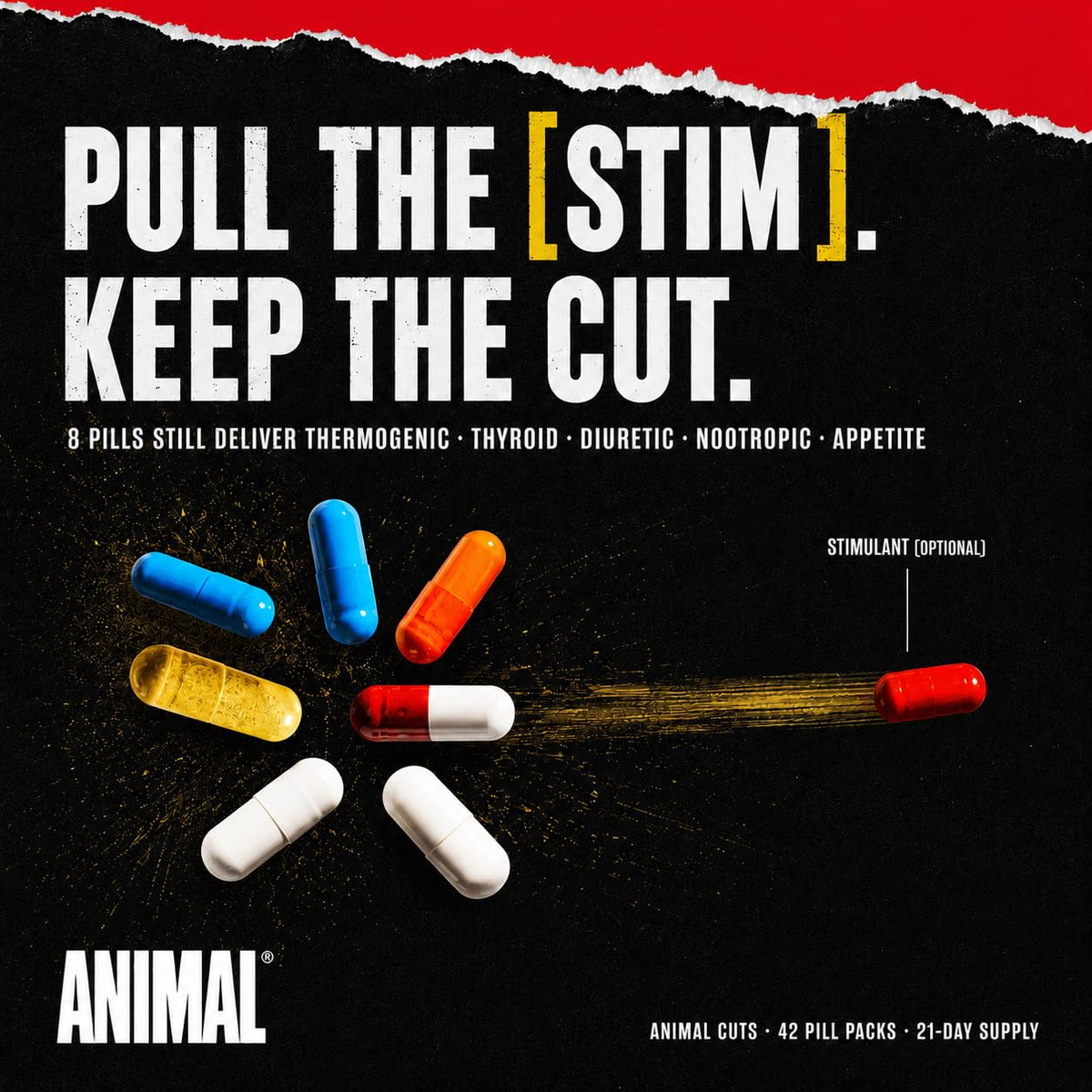 Animal Cuts displayed with gym accessories