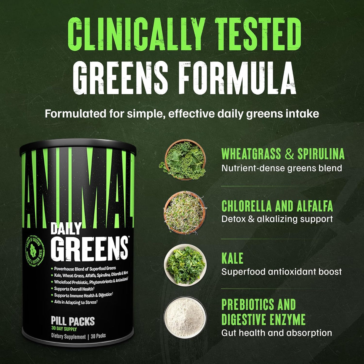 Animal Daily Greens packaging side view