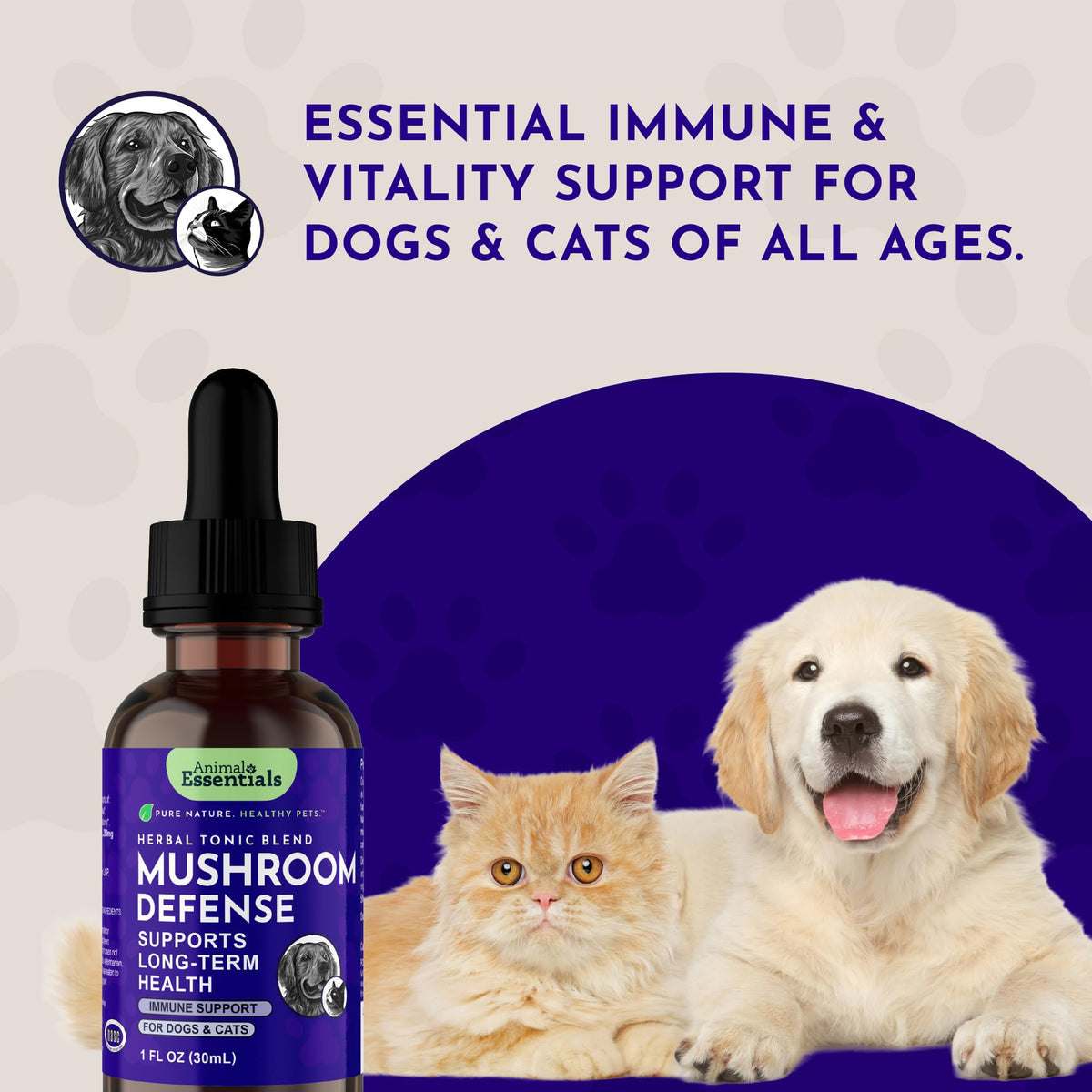 Animal Essentials Mycotriplex Champignon 60ml bouteille