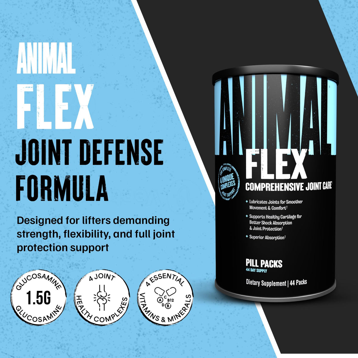 Animal Flex Complément Alimentaire Articulaire Pochons arrière