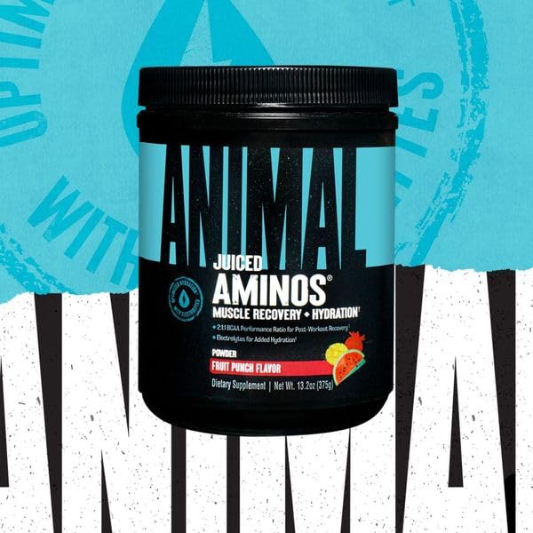 Animal Juiced Aminos 380g vue de côté avec étiquette
