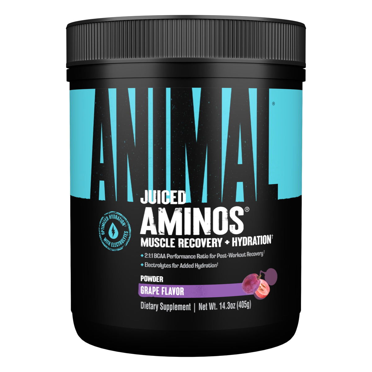 Animal Juiced Aminos complément alimentaire en poudre raisin - vue avant