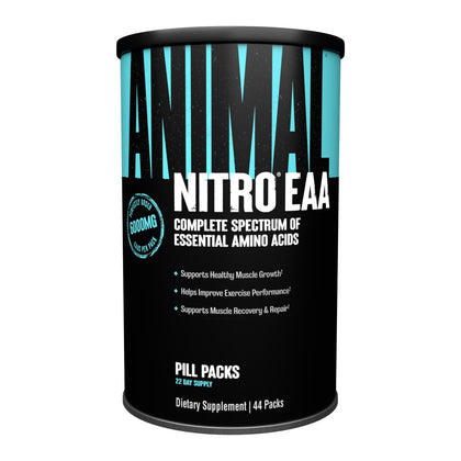 Animal Nitro EAA 44 Packs vue avant avec étiquette détaillée