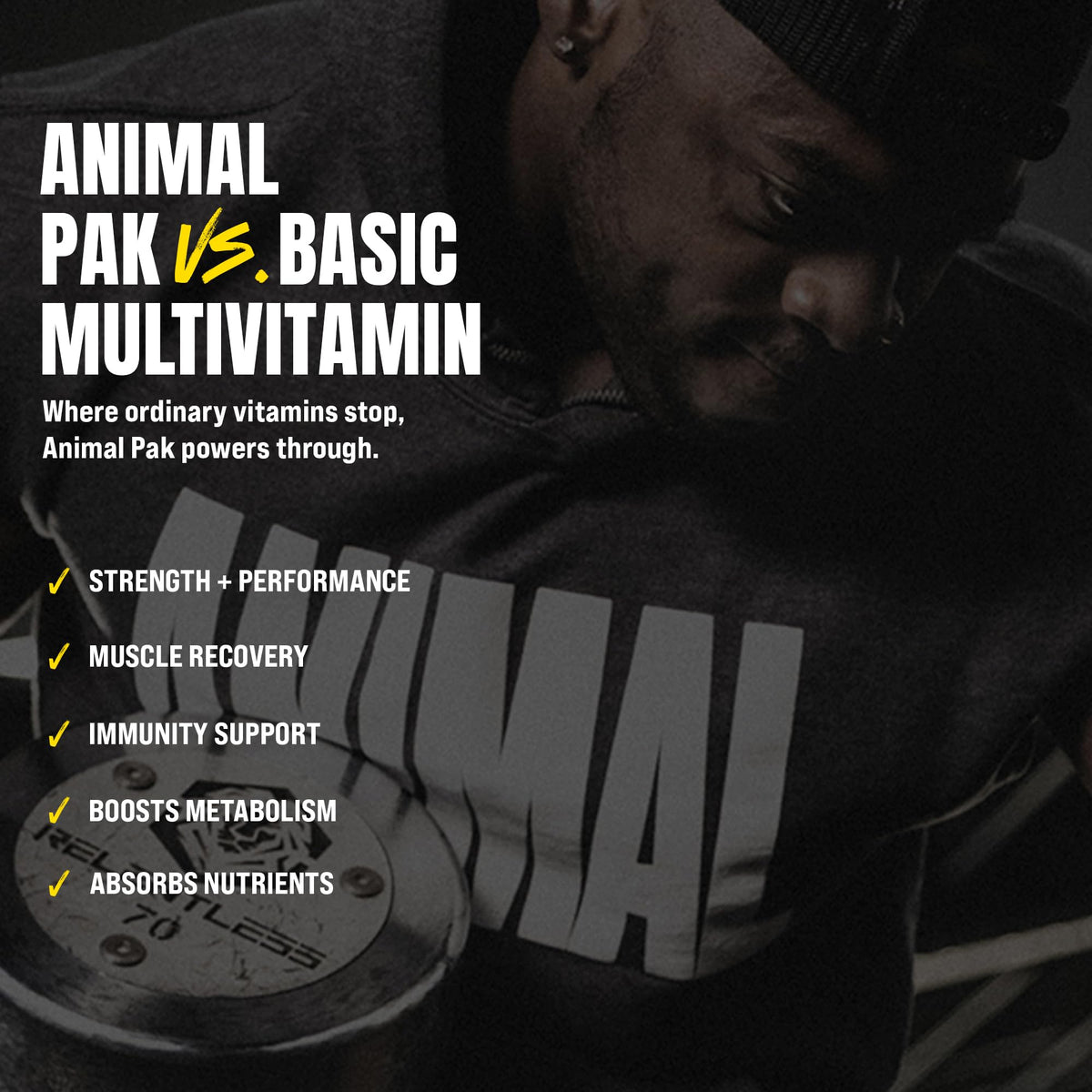 Animal Pak présentation des ingrédients sur l'emballage