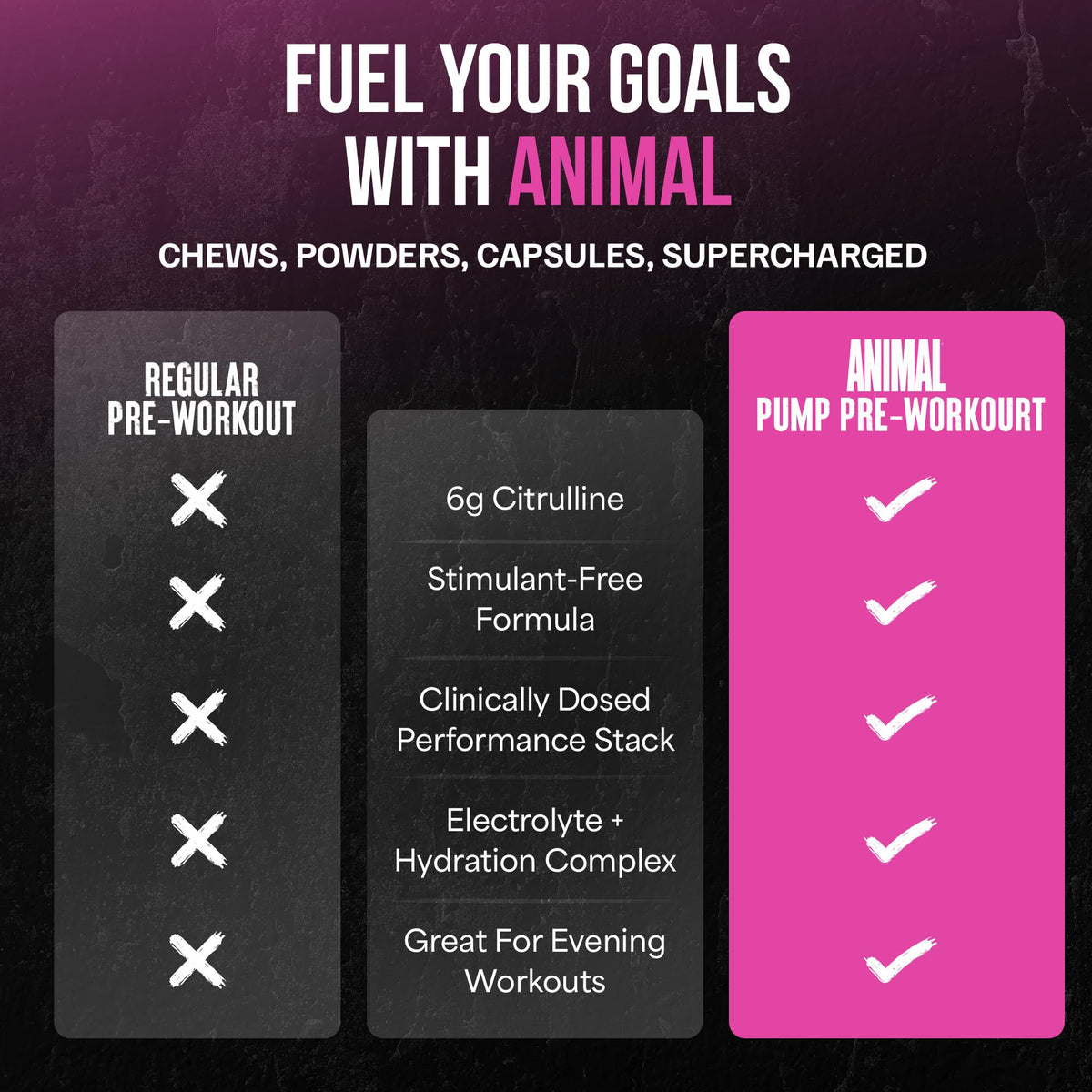 Animal Pump Non-Stim poudre pré-workout avec accessoires de fitness