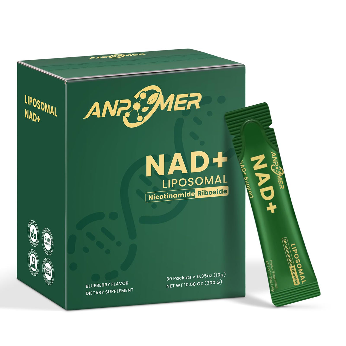 ANPOMER NAD+ complément alimentaire 30 sachets en vue de face
