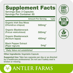 Antler Farms Complex de Mousse de Mer, capsules sur une surface blanche