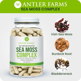 Antler Farms Complex de Mousse de Mer, étiquette détaillant les ingrédients