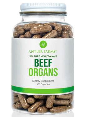 Antler Farms Organes de Boeuf Néo-Zélandais 180 Ct 400mg vue avant