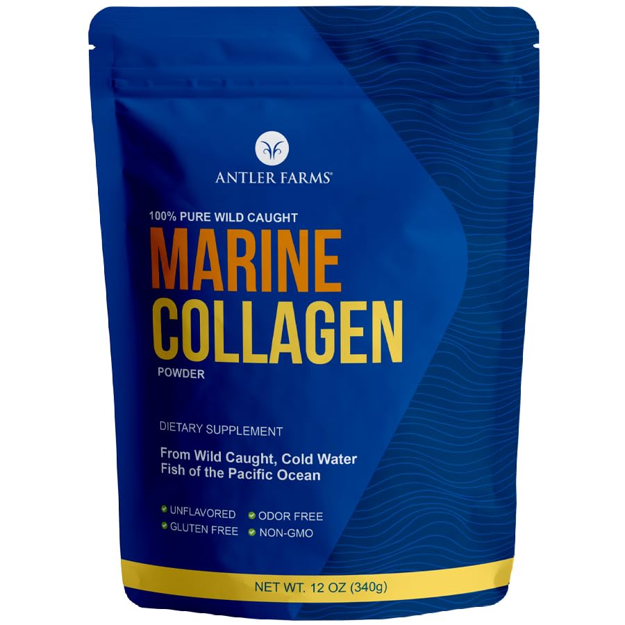 Antler Farms Poudre de Collagène Marin 12 oz vue de face