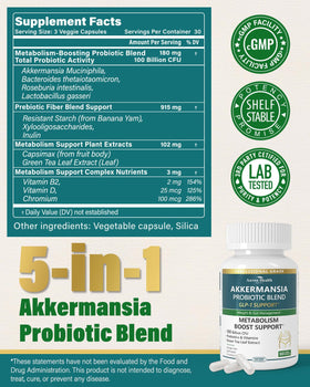 Anven Health Probiotiques Akkermansia 270 capsules avec ingrédients