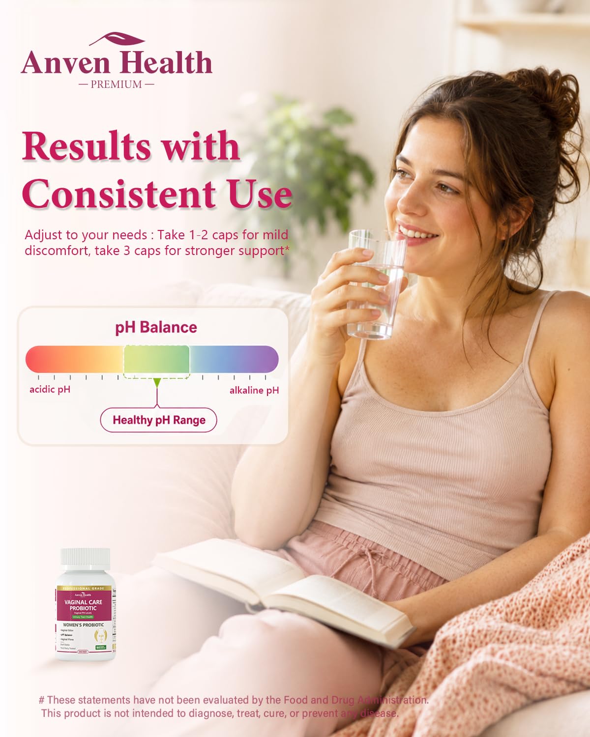 Anven Health Probiotiques Vaginales 90 Capsules avec ingrédients