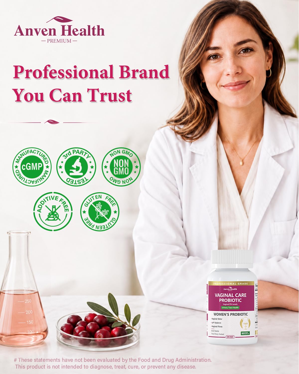Anven Health Probiotiques Vaginales 90 Capsules dans un environnement de vie