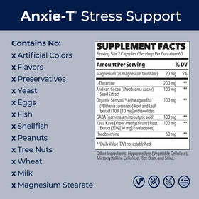 Anxie-T capsules sur une main avec un fond neutre