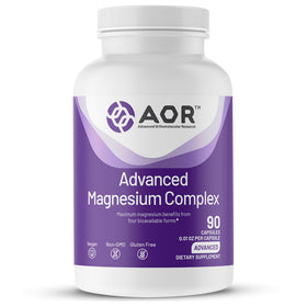 AOR Capsules de Glycinate de Magnésium 90 Végétales vue de face