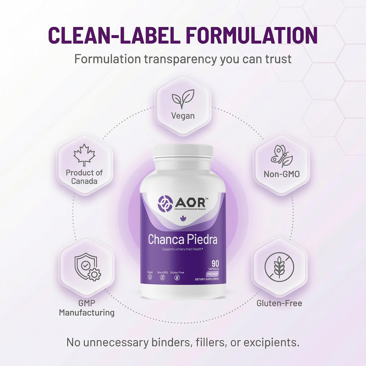 AOR Chanca Piedra 500mg, capsules dans un environnement naturel