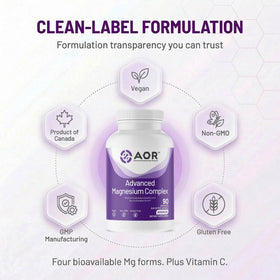 AOR Glycinate de Magnésium 90 capsules avec dosage indiqué