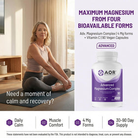 AOR Glycinate de Magnésium capsules avec étiquette