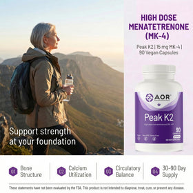 AOR Peak K2 flacon contenant 90 capsules végétales