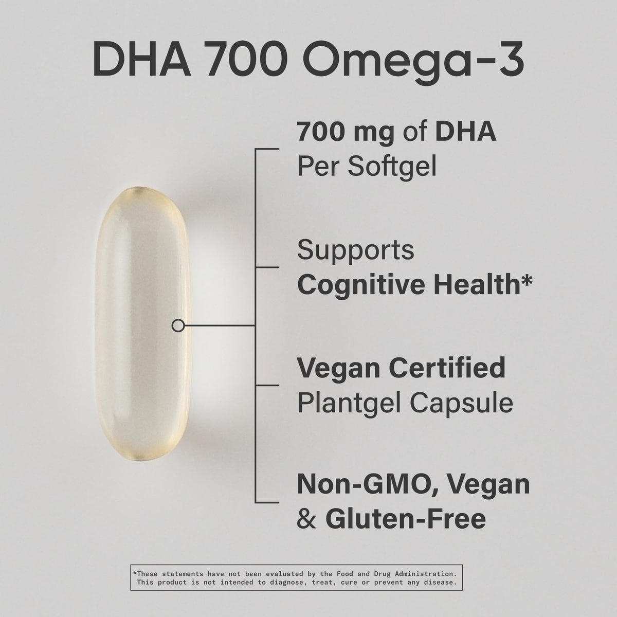Aperçu des gélules végétales Vegan DHA Sports Research