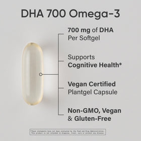 Aperçu des gélules végétales Vegan DHA Sports Research