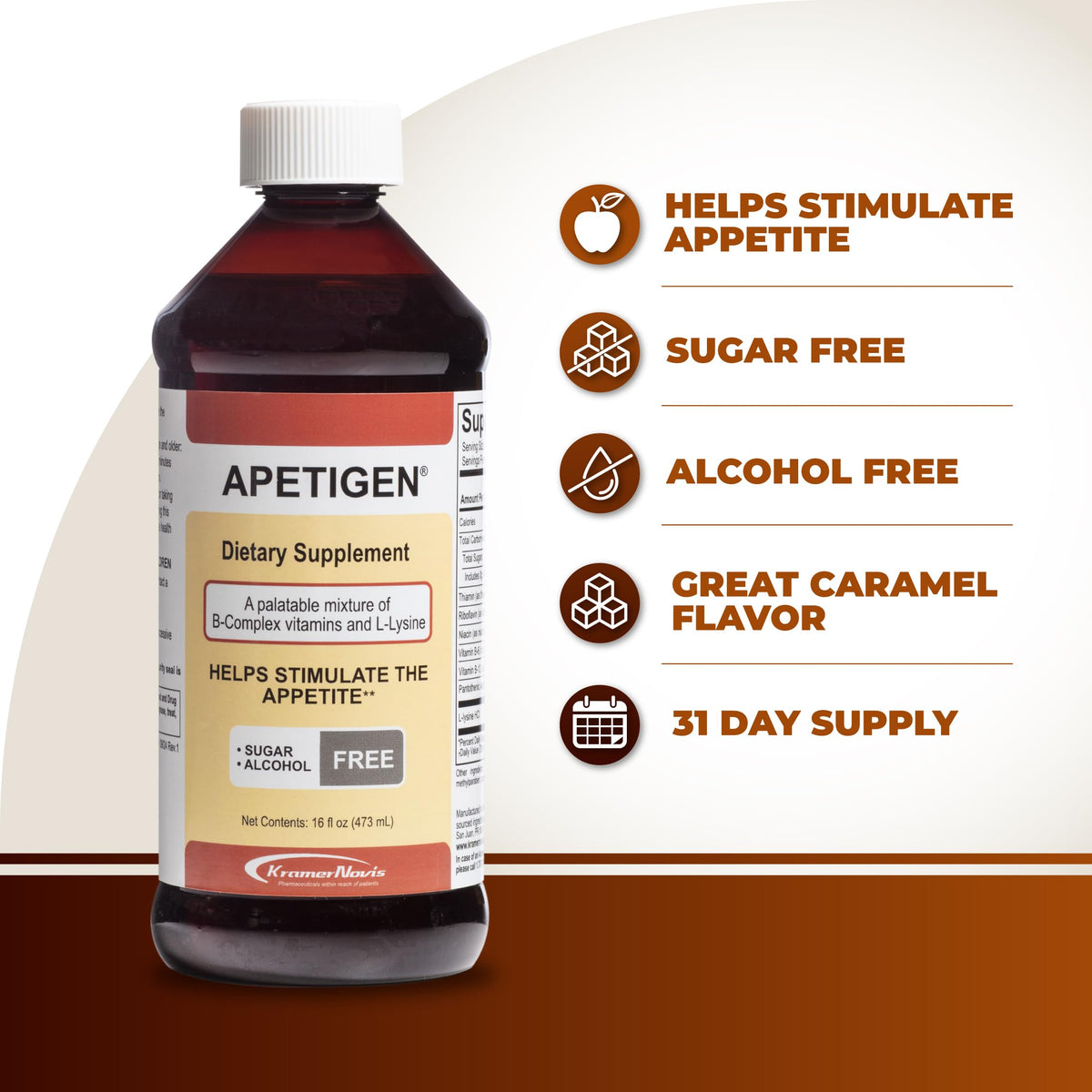 Apetigen Complément Alimentaire, flacon ouvert avec liquide