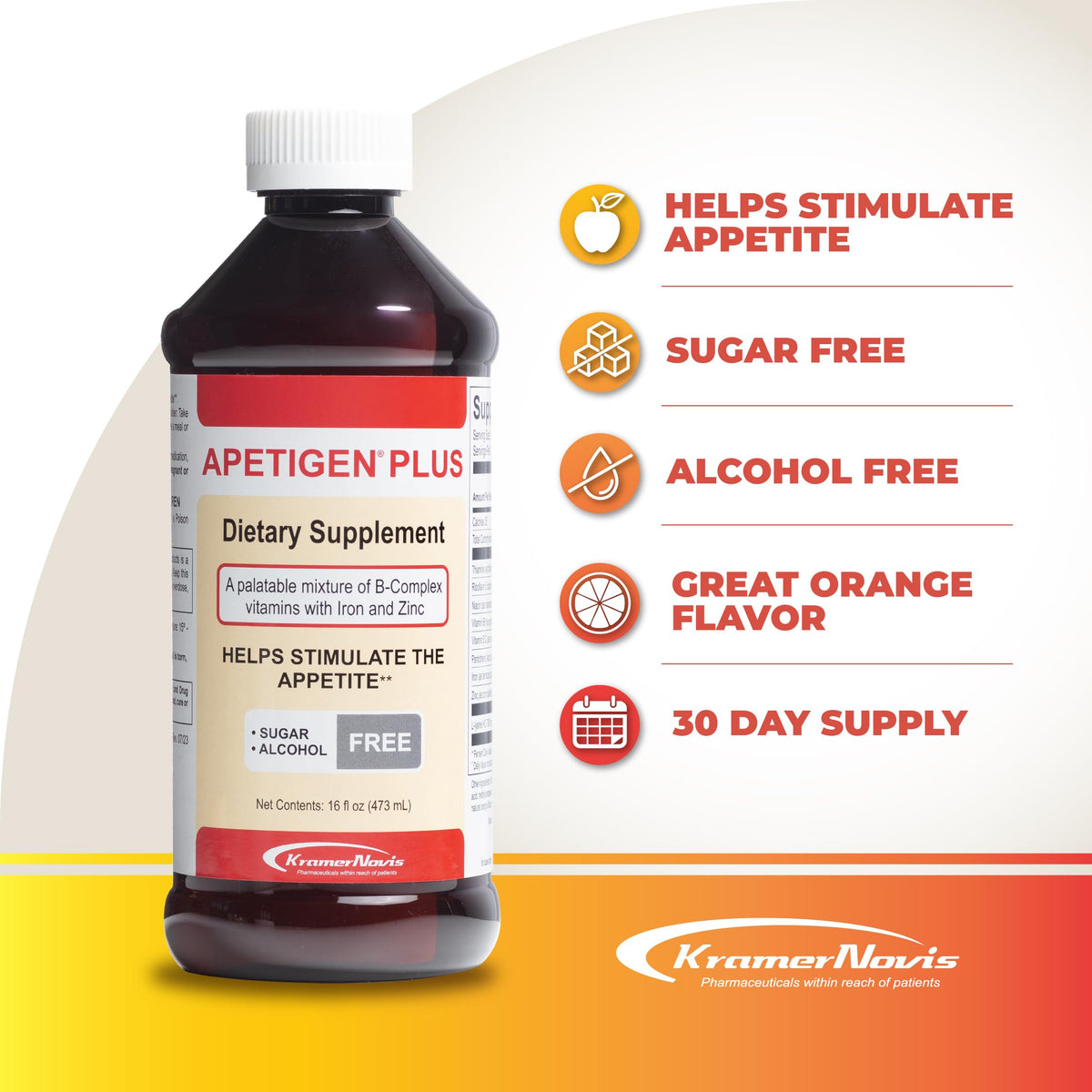 Apetigen-Plus Stimulant d'Appétit 16 oz sur une table