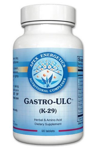 Apex Energetics Gastro-ULC 90 capsules K-29 flacon vue de face