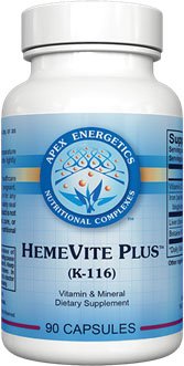 APEX HemeVite Plus 90 capsules vue de face avec étiquette