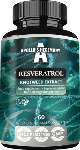 APOLLO'S HEGEMONY Resveratrol 400 mg 60 capsules végétales, vue de face