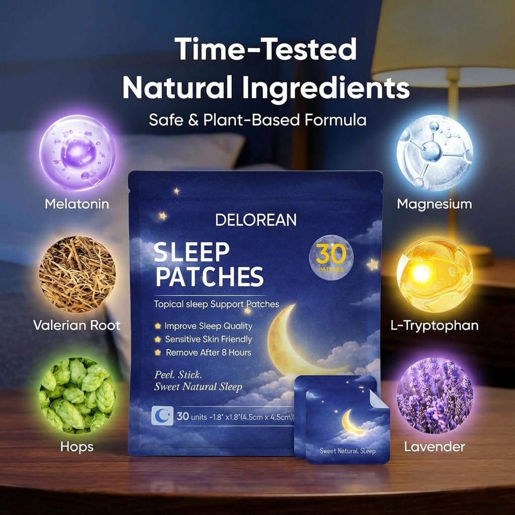 Application d'un patch de sommeil Megacephalus sur la peau