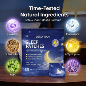 Application d'un patch de sommeil Megacephalus sur la peau