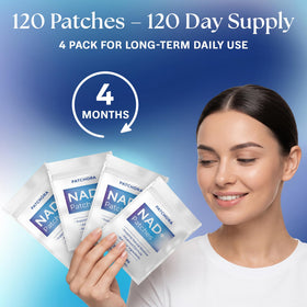 Application d'un patch NAD+ sur la peau