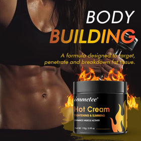 Application de la crème chauffante sur la peau