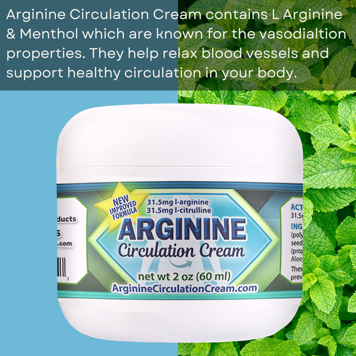 Application de la crème Circulation Arginine sur un bras