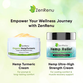 Application de la crème de Curcuma Bio au Chanvre Zenrenu sur la peau