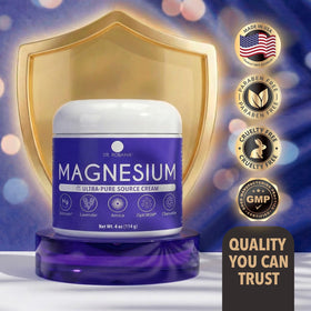 Application de la crème de magnésium à la lavande sur la peau