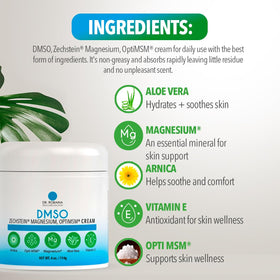 Application de la crème DMSO Dr. Robaina sur le bras