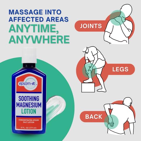 Application de la lotion de magnésium sur la peau