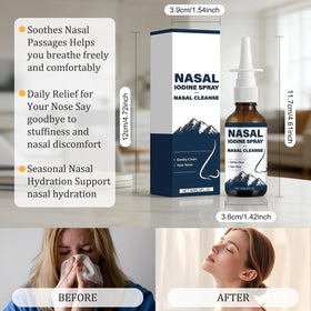 Application de spray nasal KLIFE avec brume fine