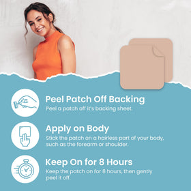 Application des patches B12 VIORY sur la peau
