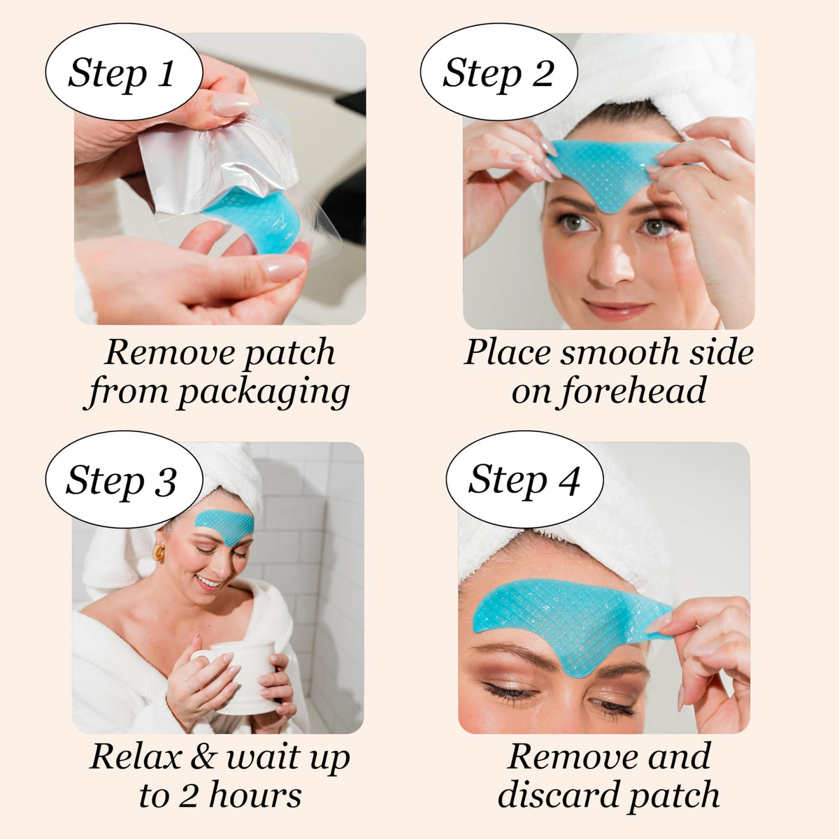 Application des patches JANE VINE sur le visage