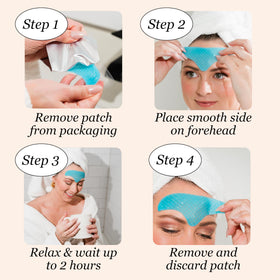 Application des patches JANE VINE sur le visage