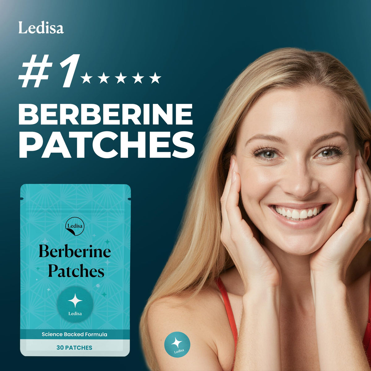 Application du patch de berbérine Ledisa sur la peau