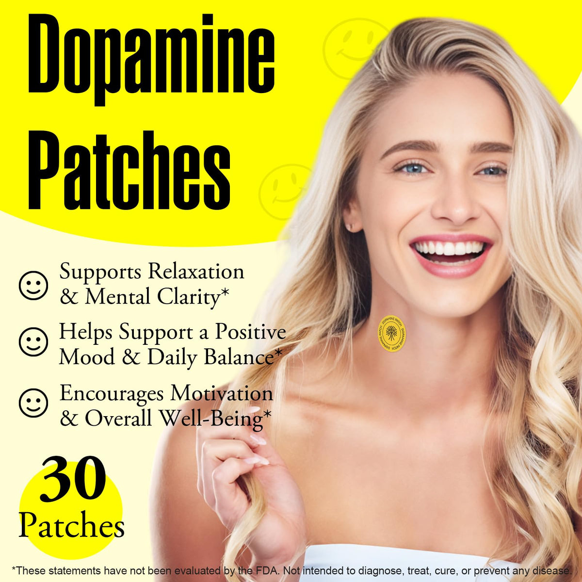 Application du patch Dopamine WELOSUER sur la peau