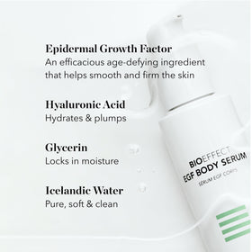 Application du sérum Bioeffect sur la peau