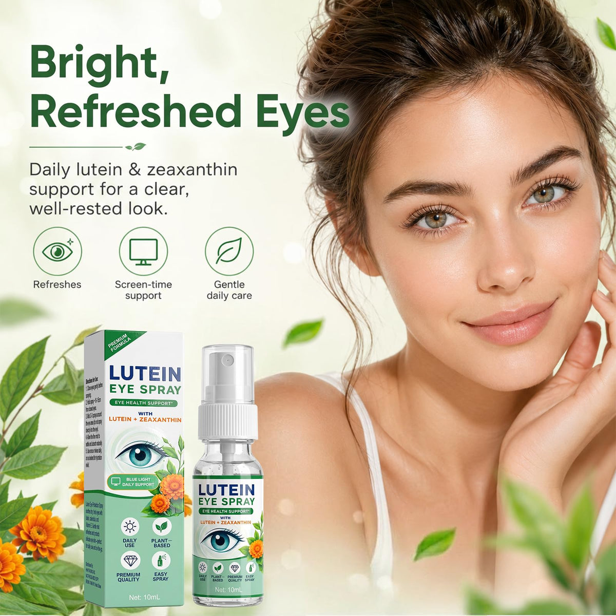 Application du spray oculaire LYFTI sur un œil